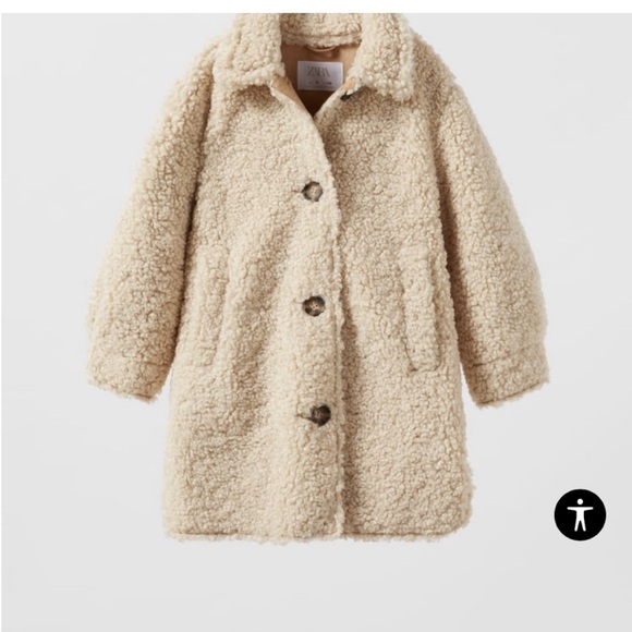 NWOT Double-faced coat with lapel collar and long sleeves - Picture 3 of 4